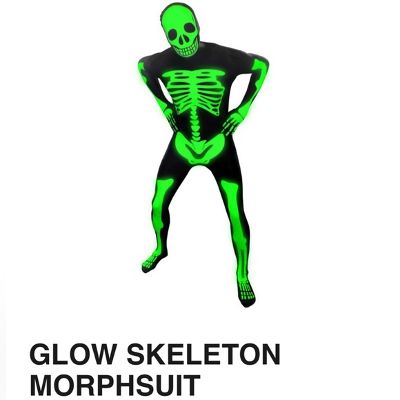 NWT GLOW SKELETON MORPHSUIT Size Large 5’3”-5’9” - Picture 1 of 1